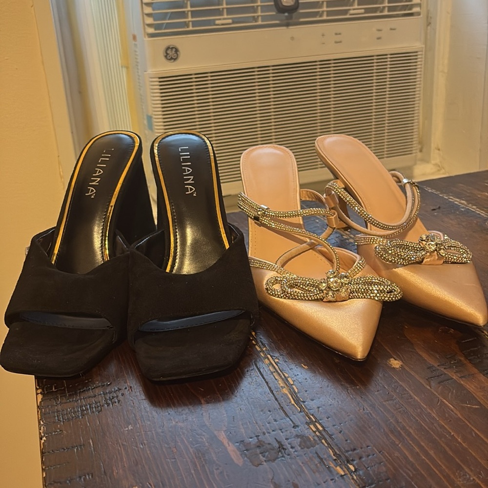 Liliana Elegant Black Suede Mules- SOLD‼️
